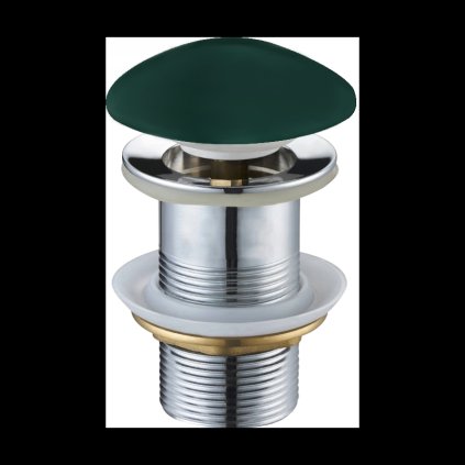 Mexen zárható kerek ClickClack mosogató leereszto csavar, nincs túlfolyás, sötétzöld matt kerámia, 79910-47