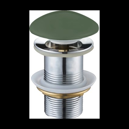 Mexen zárható, kerek, ClickClack típusú mosogató leereszto dugó, túlfolyásmentes, zöld matt kerámia, 79910-43