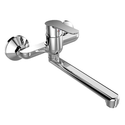 266204 3 mereo drezova nastenna bateria zuna s ramienkom plochym rovnym 250 mm chrom mer cb30201z