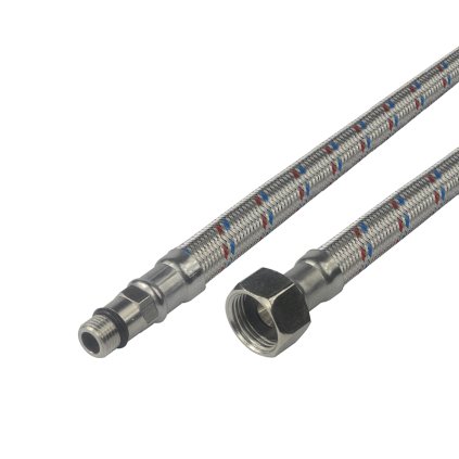 Mereo, Csatlakozó tömlő rozsdamentes acél 8x12, FxM10, 1/2 "x M10, 60 cm, MER-CR509C