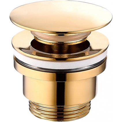 Mexen zárható univerzális mosdó lefolyó kör, ClickClack, arany, 79930-50