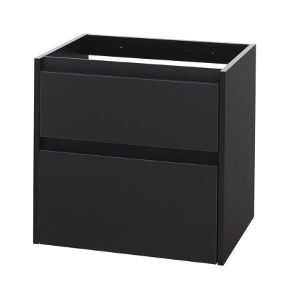 Mereo, Opto, fürdőszoba szekrény 61 cm, fehér, fekete, MER-CN940S