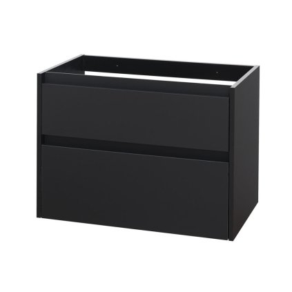 Mereo, Opto, fürdőszoba szekrény 81 cm, fehér, fekete, MER-CN941S