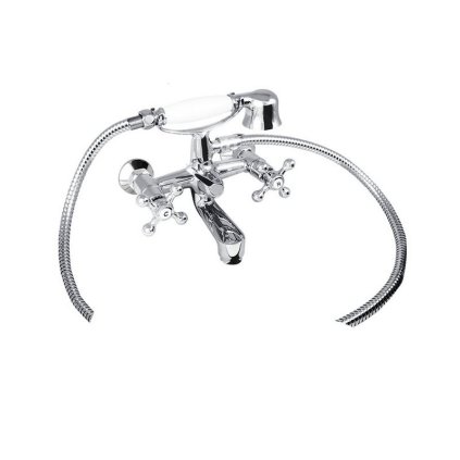 Mereo, Fürdőkád fali csaptelep, Retro Victoria, 150 mm, tartozékokkal, króm, MER-CBL901