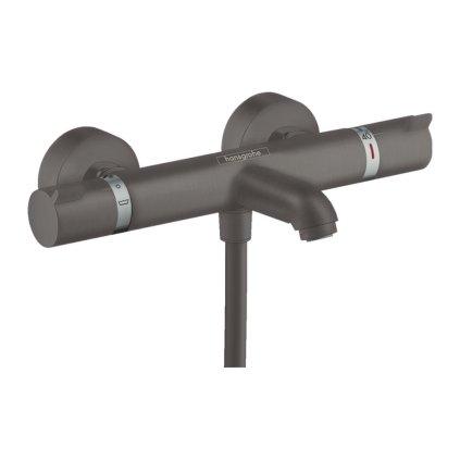 Hansgrohe Ecostat Comfort, termosztatikus fürdőcsaptelep, fekete-króm szálcsiszolt, 13114340