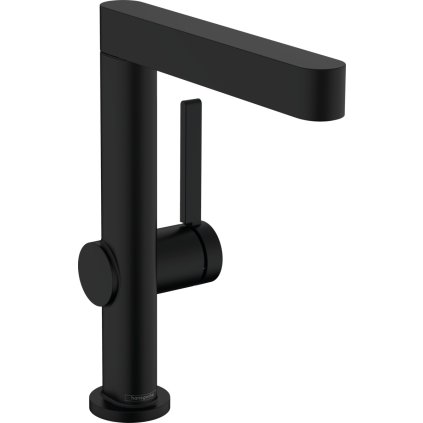 Hansgrohe Finoris, mosdócsaptelep 230, Push-Open kimenettel és forgatható kifolyóval, fekete matt, 76060670