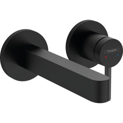 Hansgrohe Finoris, rejtett mosdócsaptelep 180, 2 lyukú telepítés, EcoSmart, fekete matt, 76051670