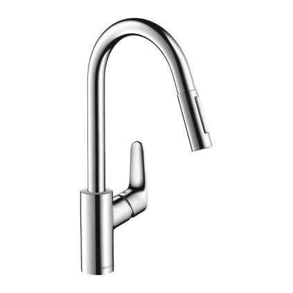 Hansgrohe Focus M41, karos mosogató csaptelep 240, kihúzható spray-vel, króm, 31815000