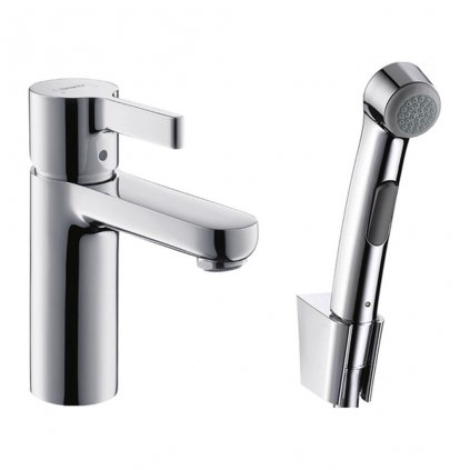 248441 hansgrohe metris s umyvadlova bateria s rucnou sprchou bidette chromova 31160000