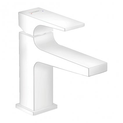 249152 1 hansgrohe metropol umyvadlova bateria 100 s vypustou push open biela matna 32500700