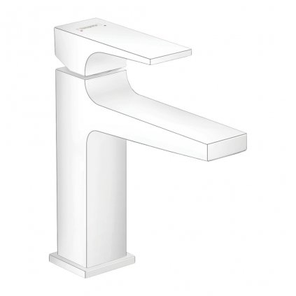 249191 2 hansgrohe metropol umyvadlova bateria 110 s vypustom push open biela matna 32507700