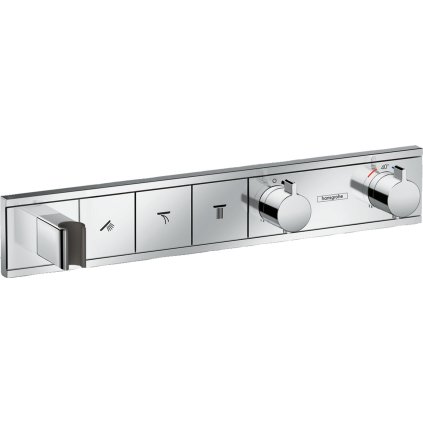 Hansgrohe RainSelect, rejtett termosztatikus zuhanycsaptelep, 3 kimenethez, króm, 15356000
