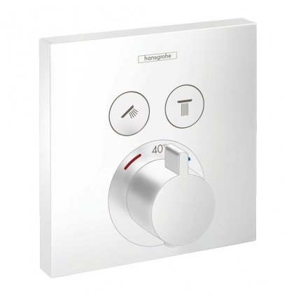 249740 hansgrohe shower select termostaticka bateria pod omietku na 2 spotrebice matna biela 15763700