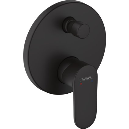 Hansgrohe Vernis Blend, karos kád csaptelep vakolat alatt, beépített biztonsági kombinációval EN1717 szerint, fekete matt, 71467670
