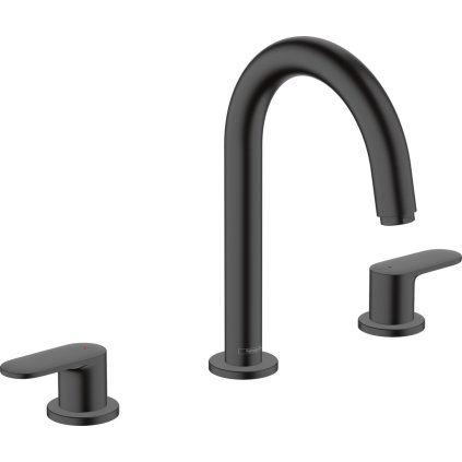 Hansgrohe Vernis Blend, mosdócsaptelep 150 kimenettel, 3 lyukú beépítés, fekete matt, 71553670
