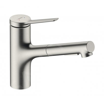 250838 hansgrohe zesis m33 drezova bateria 150 s vysuvnou sprskou vzhlad nerezovy 74800800