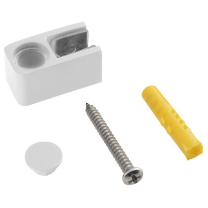 Gelco, VARIO végdarab üveg padlóra rögzítéséhez, fehér, NDGX02W