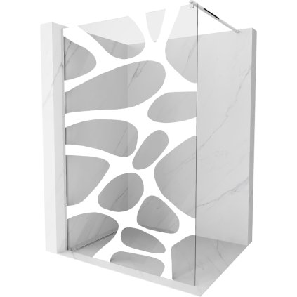 Mexen Kioto zuhanyparaván 70x200 cm 8 mm, króm, fehér, 800-070-101-01-97