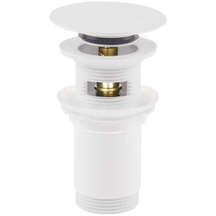 Deante Click-Clack, univerzális mosogató leeresztő csavar fém házzal, fehér, DEA-NHC_A10U