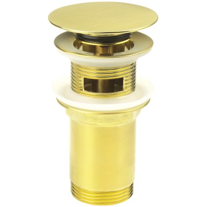 Deante Click-Clack, univerzális mosogató leeresztő csavar fém házzal, arany matt, DEA-NHC_R10U