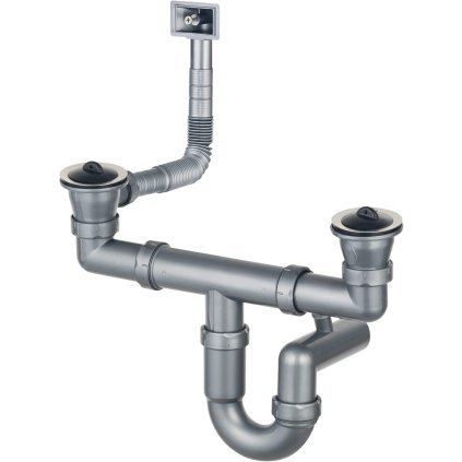 4270 osprzet do zlewozmywakow stalowych nakladanych 2 kom 2 z przelewem w komorze