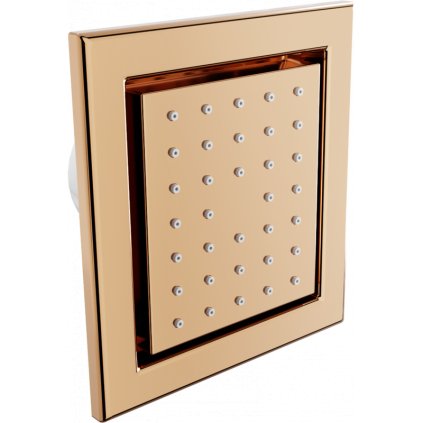 Mexen - feltételes zuhanyfej, négyzet, 130x120 mm, rózsaszín-arany, 79365-60