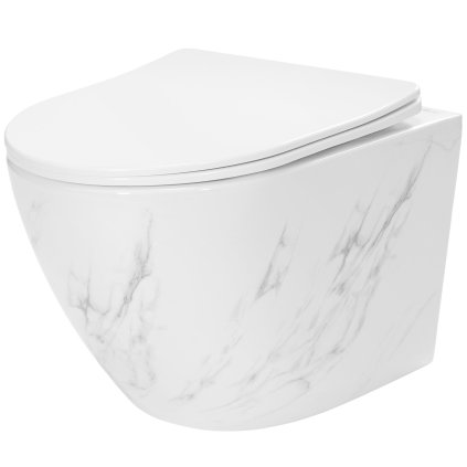 Rea, WC csésze öblítőkör nélkül Rea Carlos Nature Marble, REA-C6606