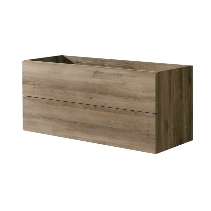 Mereo, Aira, fürdőszoba szekrény 121 cm, fehér, tölgy, szürke, MER-CN743S