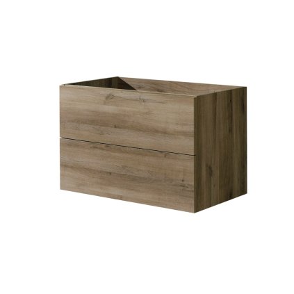 Mereo, Aira, fürdőszoba szekrény 81 cm, fehér, tölgy, szürke, MER-CN741S