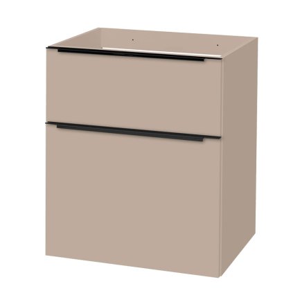 Mereo, Mailo, fürdőszoba szekrény 61 cm, fehér, tölgy, antracit, MER-CN550SB