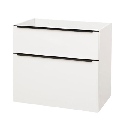 Mereo, Mailo, fürdőszoba szekrény 81 cm, fehér, tölgy, antracit, MER-CN511SB