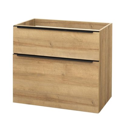 Mereo, Mailo, fürdőszoba szekrény 81 cm, fehér, tölgy, antracit, MER-CN521SB
