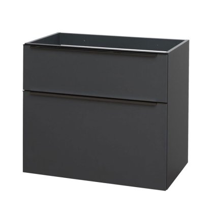 Mereo, Mailo, fürdőszoba szekrény 81 cm, fehér, tölgy, antracit, MER-CN531SB