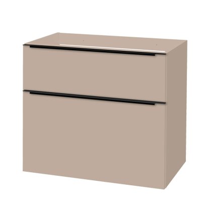 Mereo, Mailo, fürdőszoba szekrény 81 cm, fehér, tölgy, antracit, MER-CN551SB