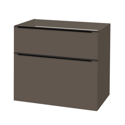 Mereo, Mailo, fürdőszoba szekrény 81 cm, fehér, tölgy, antracit, MER-CN561SB