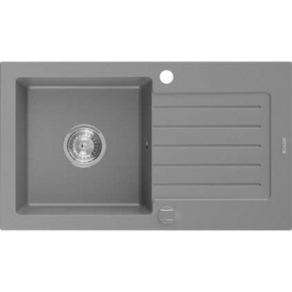 Mexen Pablo - gránit mosogató 75,2x43,6cm, 1 kamrás, szürke, 6510751010-71