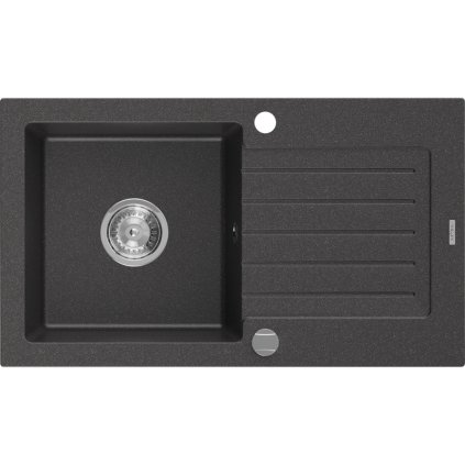 Mexen Pablo - gránit mosogató 75,2x43,6cm, 1 kamrás, fekete foltos, 6510751010-76