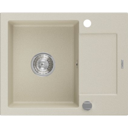 Mexen Enzo - gránit mosogató 57,6x46,5cm, 1 kamrás, bézs, 6506571005-69