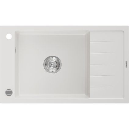 Mexen Elias - gránit mosogató 79,5x48,0cm, 1 kamrás, fehér, 6511791005-20