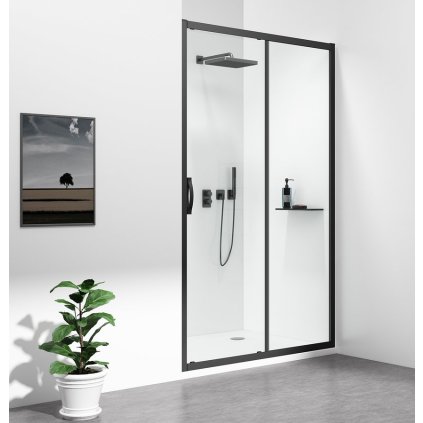 306017 gelco sigma simply black sprchove dvere posuvne 1100mm cire sklo gs1111b