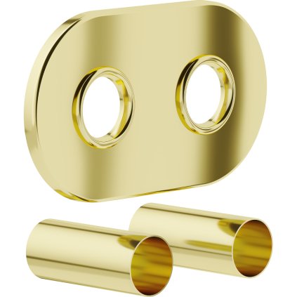 Mexen Round Radiator Valve Cover Kit, Gold Glossy, W905-000-50