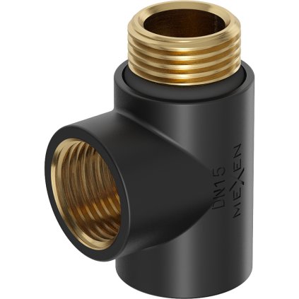 Mexen, T-idom fűtőelemhez fűtőrúdhoz 1/2", fekete matt, W906-000-70