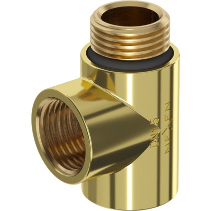 Mexen, T-idom a fűtőelemhez fűtőrúdhoz 1/2", arany fényes, W906-000-50