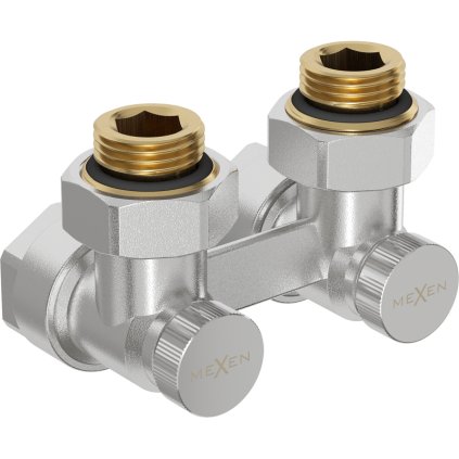 Mexen, kétcsöves radiátorszelep DN50, szög 1/2"x16 mm, acél, W911-016-01