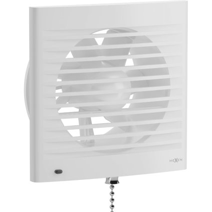 Mexen EXS, fürdőszobai ventilátor mozgásérzékelővel, időzítővel és kötélkapcsolóval, átmérő 150 mm, fehér, W9604-150K-00