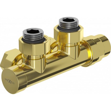 309623 2 mexen uni term uhlovy ventil pre radiator s rozstupom 50mm obojstranny zlata leskla w907 000 50