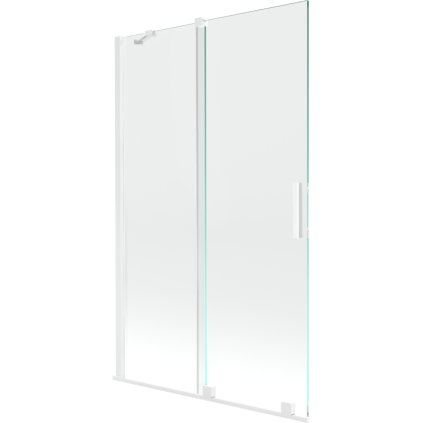 Mexen Velar, 2 szárnyas eltolható kádparaván 110 x 150 cm, 8mm átlátszó üveg, fehér, 896-110-000-01-20