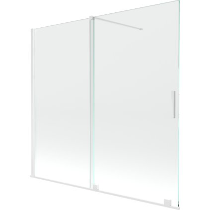 299961 2 mexen velar 2 kridlova posuvna vanova zastena 170 x 150 cm 8mm cire sklo biely profil 896 170 000 01 20