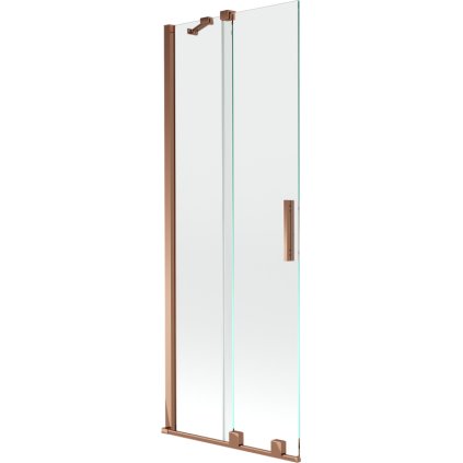 Mexen Velar, 2 szárnyas eltolható kádparaván 70 x 150 cm, 8mm átlátszó üveg, rózsaszín arany, 896-070-000-01-60