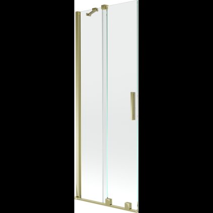 Mexen Velar, 2 szárnyas eltolható kádparaván 75 x 150 cm, 8mm átlátszó üveg, arany fényes profil, 896-075-000-01-50